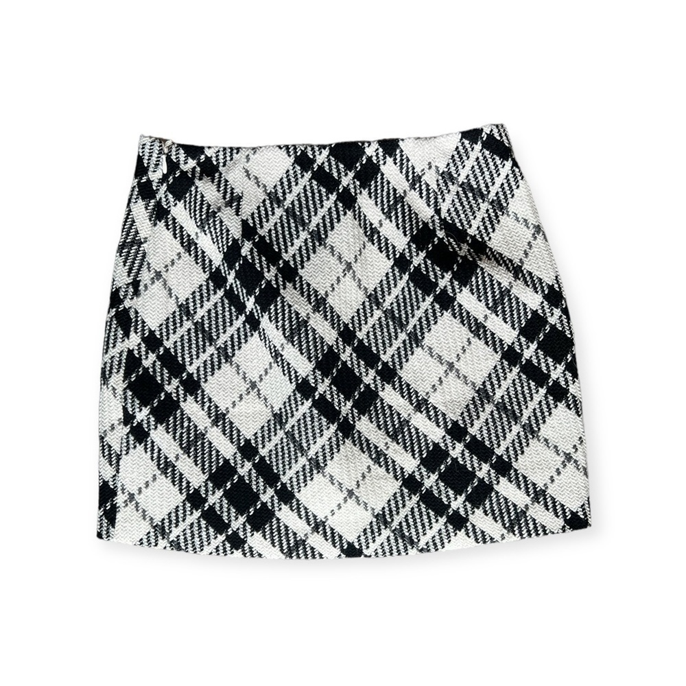 H&M skirt black white checkered retro style Size 6 small Y2K - Picture 2 of 6